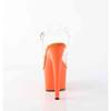 Pleaser - ADORE708 Sandale à bride à la cheville - Transparent/Orange Product image